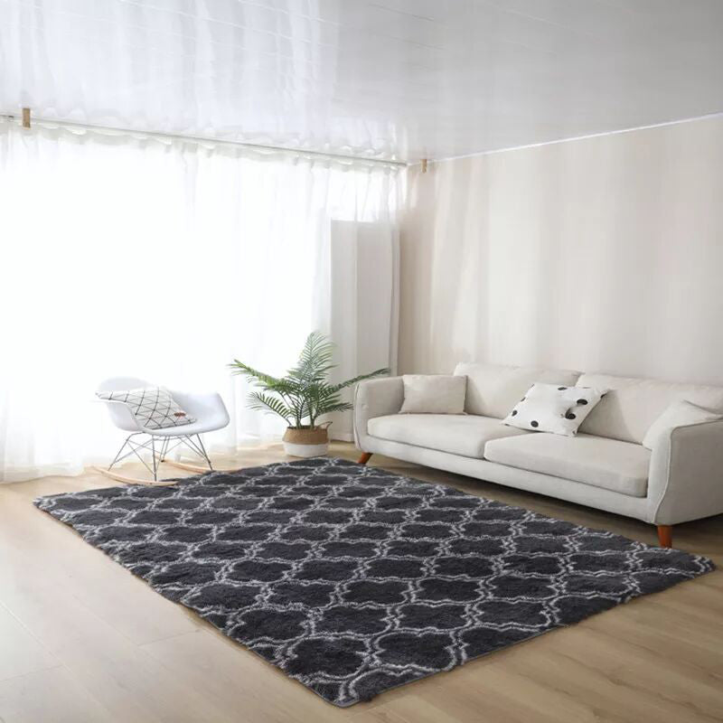 BowLift | Calming Living Room Rug Multicolored Pattern Indoor Rug Shag Non-Slip Backing Pet Friendly Area Carpet