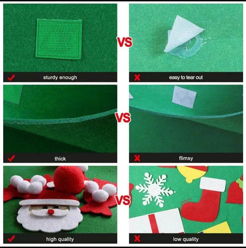 BowLift | DIY Felt Christmas Tree New Year Toddler Kids Handmade Gift Toys Door Wall Hanging Ornaments Holiday Party Home Decor Set
