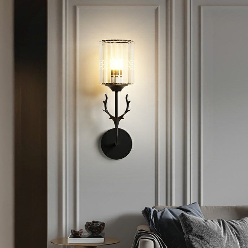BowLift | Cylinder Wall Mount Light Nordic Crystal Prism Wall Lamp with Coral Widget