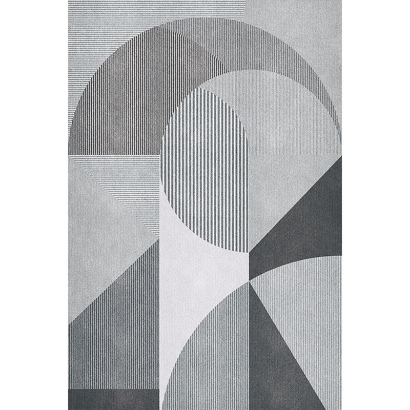 BowLift | Contemporary Color Block Carpet Multicolor Polyester Area Rug Non-Slip Back Washable Indoor Rug for Living Room