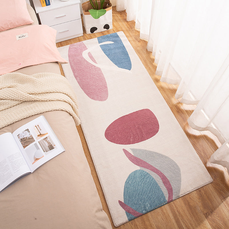 BowLift | Comfort Hand-printed Carpet Multicolored Lambswool Area Rug Non-slip Back Easy-care Indoor Rug for the Bedroom