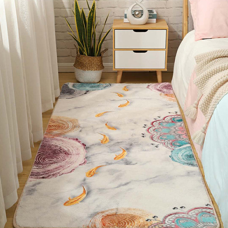 BowLift | Western Room Rug Multicolored Color Block Indoor Rug Polyester Non-Slip Backing Easy-Care Rug