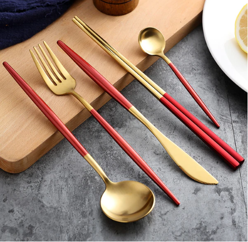 BowLift | 24-Piece Stainless Steel Gold-Silver Luxury Cutlery - RoyalGlow