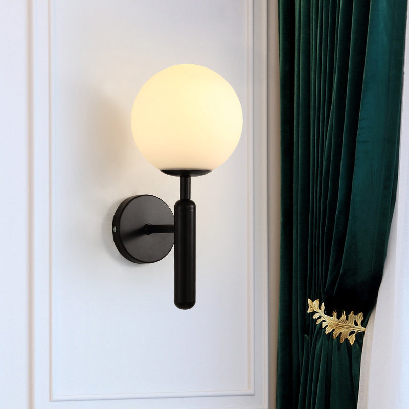 BowLift | Ball Shade Hall Wall Sconce Lighting Glass 1-Head Minimalist Wall-Mounted Lamp