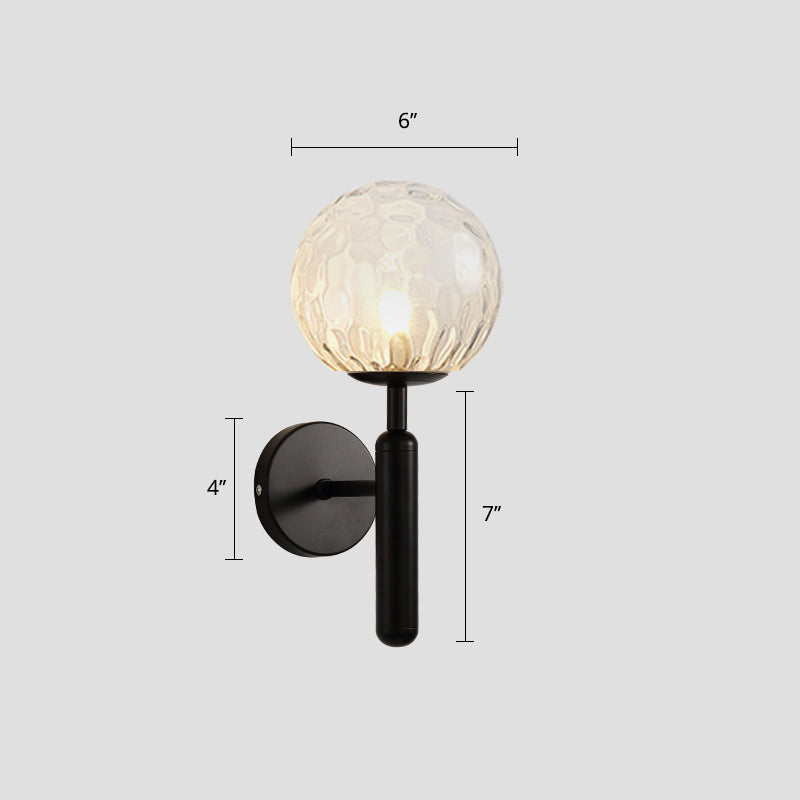 BowLift | Ball Shade Hall Wall Sconce Lighting Glass 1-Head Minimalist Wall-Mounted Lamp