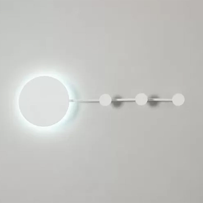 BowLift | 27.5"/39" Width Black/White Round LED Wall Lamp Simplicity LED Acrylic Wall Light in Warm/White Light with Hangers