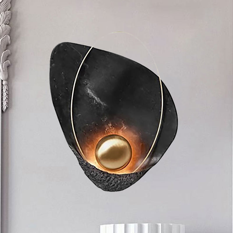 BowLift | Resin Shell-Shaped Wall Light Single Head Modern Metal LED Wall Light in White/Black Light