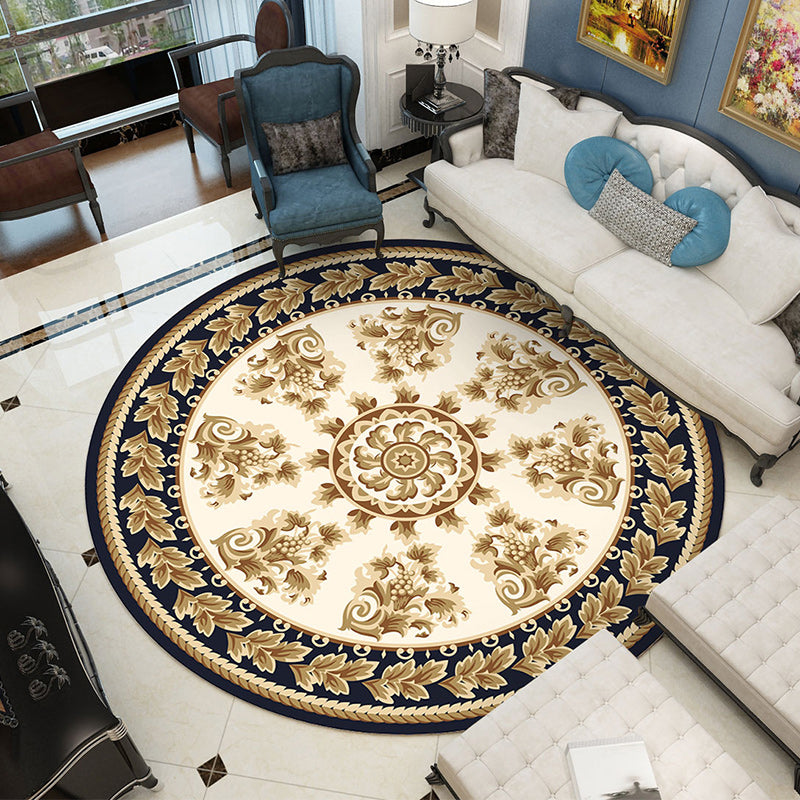 BowLift | Shabby Chic Living Room Rug Multicolored Flower Printed Indoor Carpet Non-Slip Pet-Friendly Area Rug