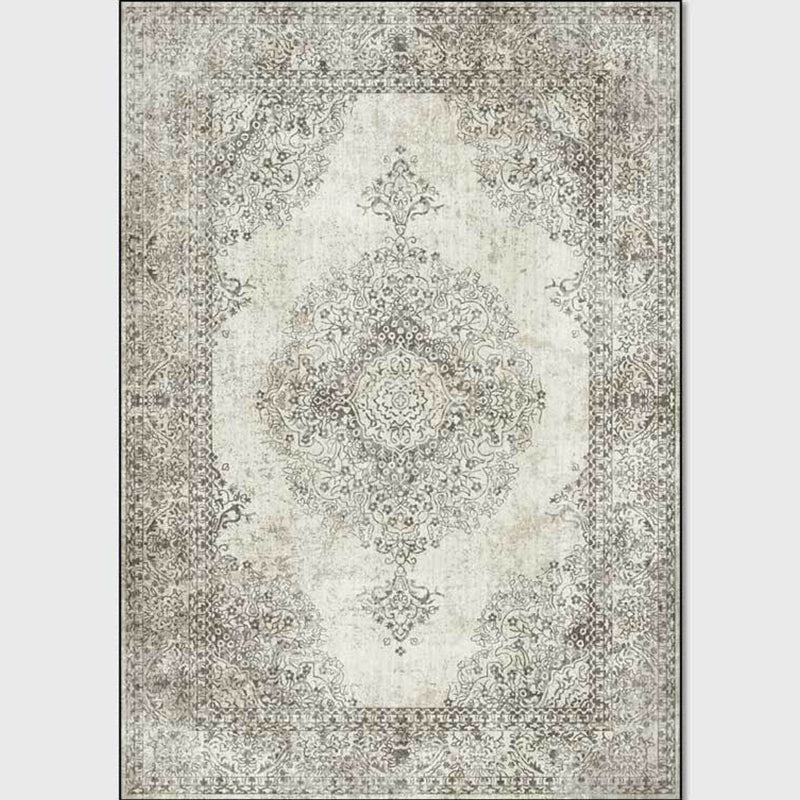 BowLift | Shabby Chic Geometric Printed Rug Multicolored Polyester Area Rug With Non-Slip Backing Pet-Friendly Indoor Rug for The Living Room