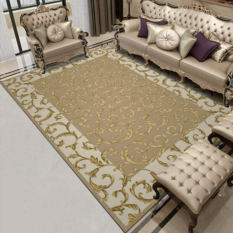 BowLift | Shabby Chic Living Room Rug Multicolor Floral Pattern Indoor Rug Cotton Blend Non-Slip Back Pet-Friendly Area Rug