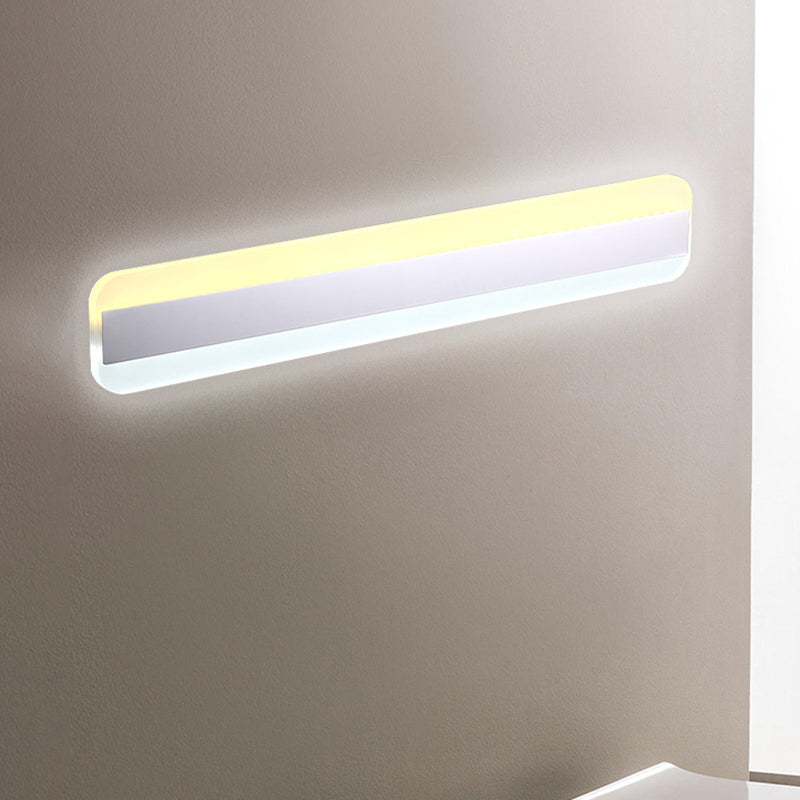 BowLift | 31.5"/39"/47" Width linear makeup mirror light modern acrylic LED bathroom light above the mirror with reflector