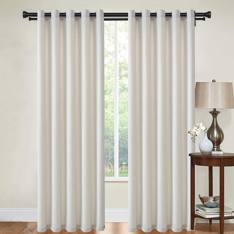 BowLift | 1 Inch Double Curtain Rods for Windows 36 to 72 Inch Matte Black Double Drapery Rod Set