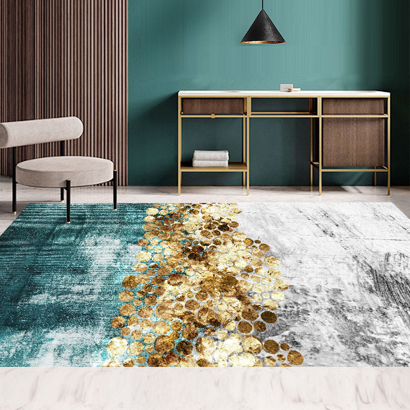BowLift | Multi Color Simple Rug Polypropylene Color Block Area Rug Non-Slip Backing Stain Resistant Indoor Mat for Room