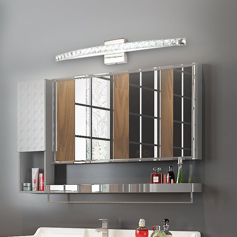 BowLift | Crystal Arch Wall Light Sconces Modernist LED Vanity Light Fixture for Bathroom