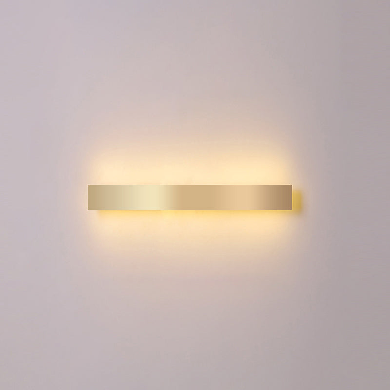 BowLift | Aluminium Beam-Shaped Flush Wall Sconce Minimalist Gold-Plated LED Wall Lamp for Living Room