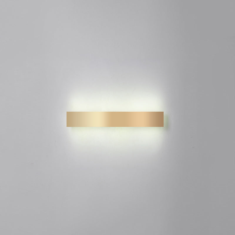 BowLift | Aluminium Beam-Shaped Flush Wall Sconce Minimalist Gold-Plated LED Wall Lamp for Living Room