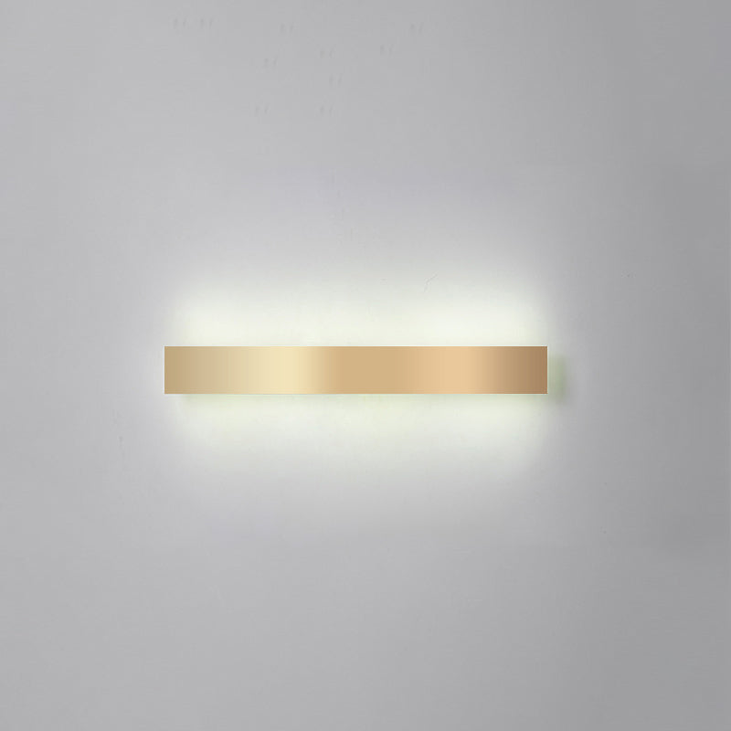 BowLift | Aluminium Beam-Shaped Flush Wall Sconce Minimalist Gold-Plated LED Wall Lamp for Living Room