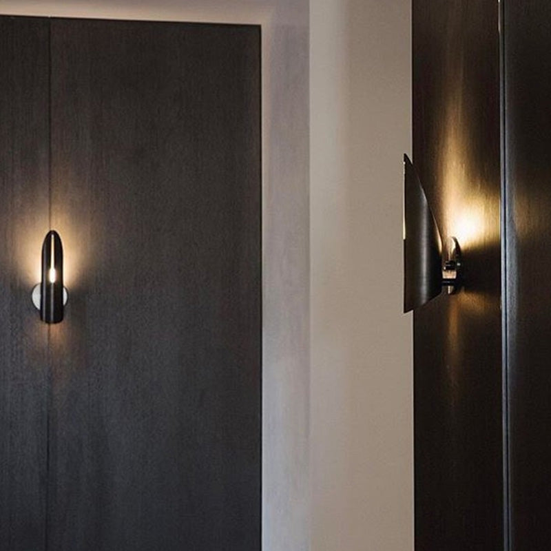 BowLift | Angled Cut Metal Wall Light Postmodern Single Bulb Wall Light for Living Room