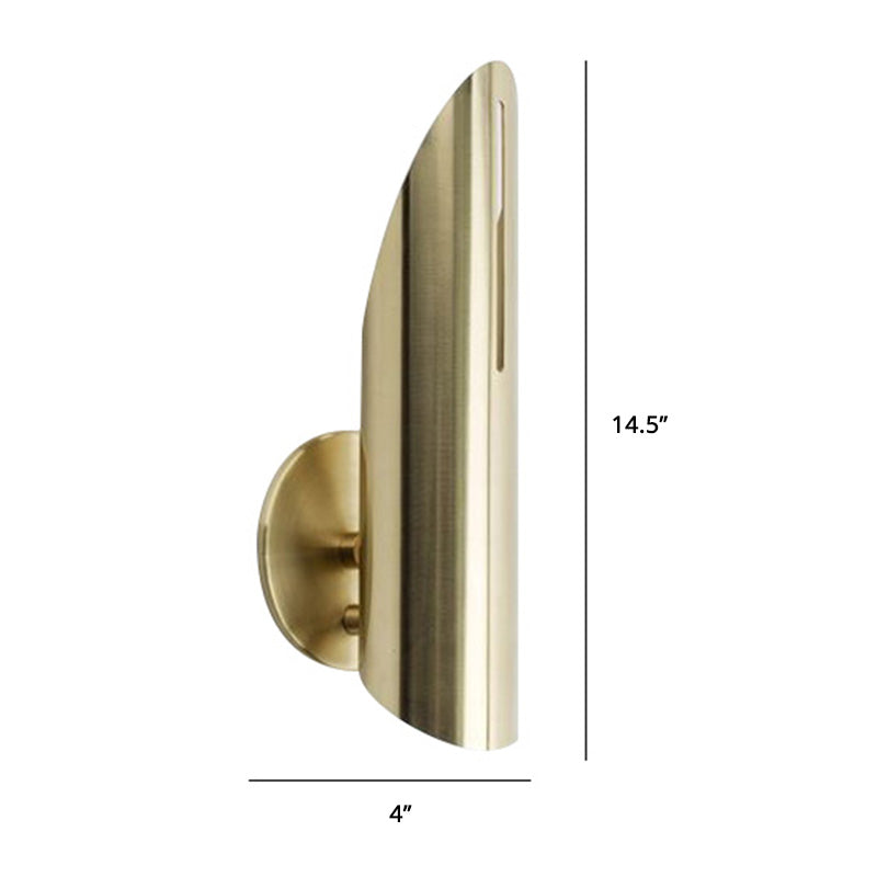 BowLift | Angled Cut Metal Wall Light Postmodern Single Bulb Wall Light for Living Room