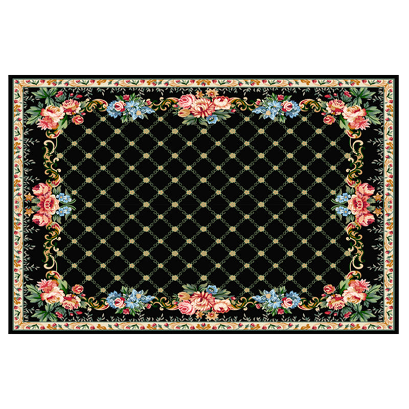 BowLift | Multicolored Novelty Rug Cotton Blend Plaid Pattern Area Rug Non-Slip Pet Friendly Carpet for the Living Room
