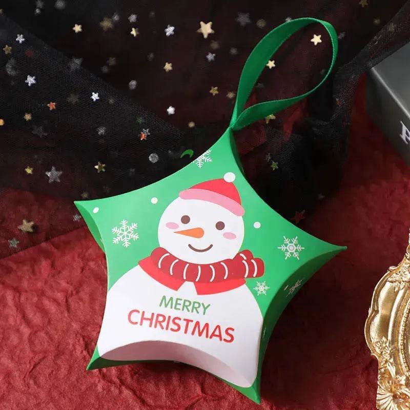 BowLift | Christmas Gift Boxes Santa Claus Candy Box Star Shape Merry Christmas Boxes Bags for Home New Year Xmas Decor Kids Gifts