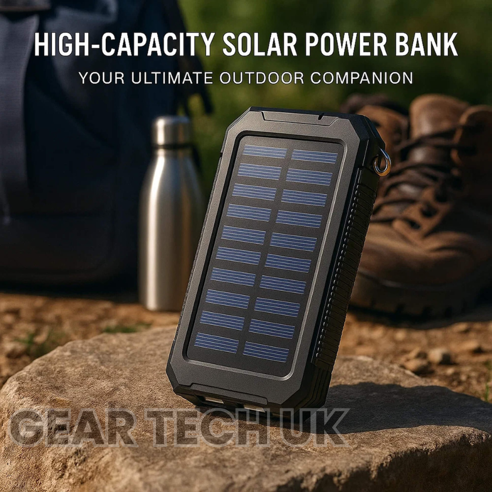 BowLift | Fishing Power Bank 50000 mah Waterproof Solar Charger | Fishing Battery Pack with USB-C Fast Charging & LED Light