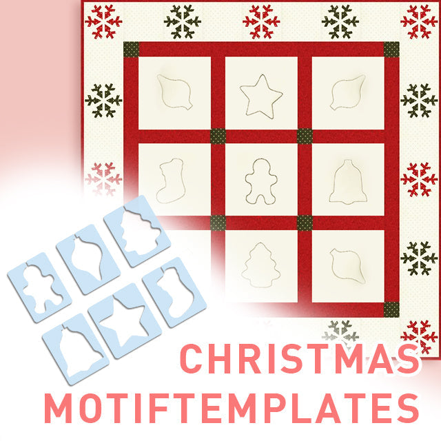 BowLift | Christmas Motif Quilting Template Set (6 PCS)  - With Instructions