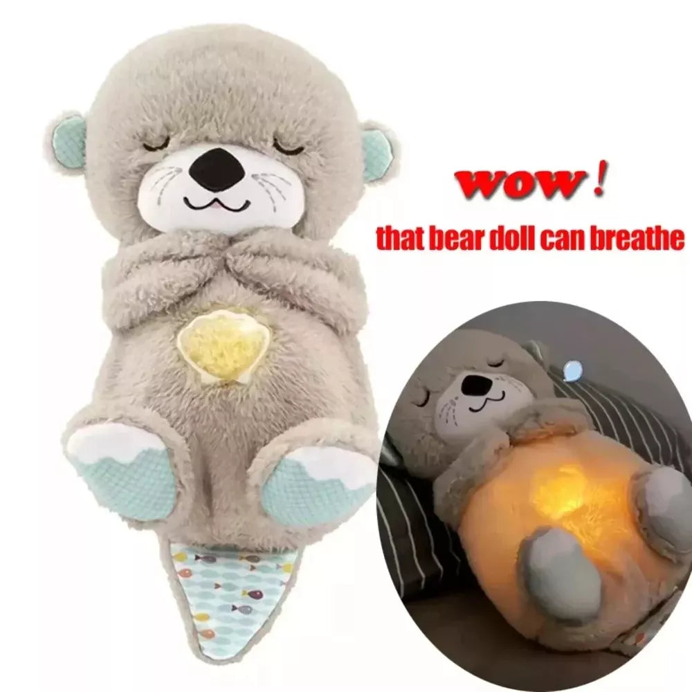 BowLift | Breathing Otter Musical Stuffed Baby Plush Toy – Perfect Newborn Sensory Comfort Gift