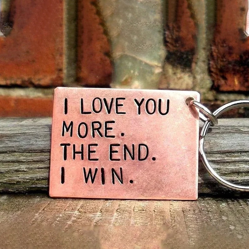 BowLift | "I love you more The end I win" Funny keychain