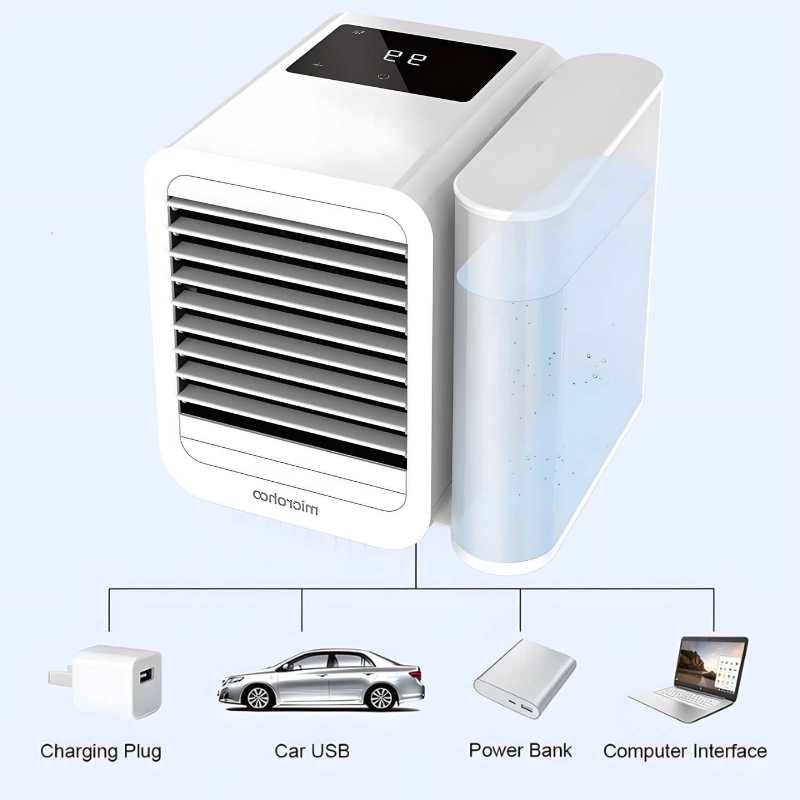 BowLift | Hexton | Portable MicroCool Mini Air Conditioner with 1000ml Water Tank | Personal Cooling & Humidifier