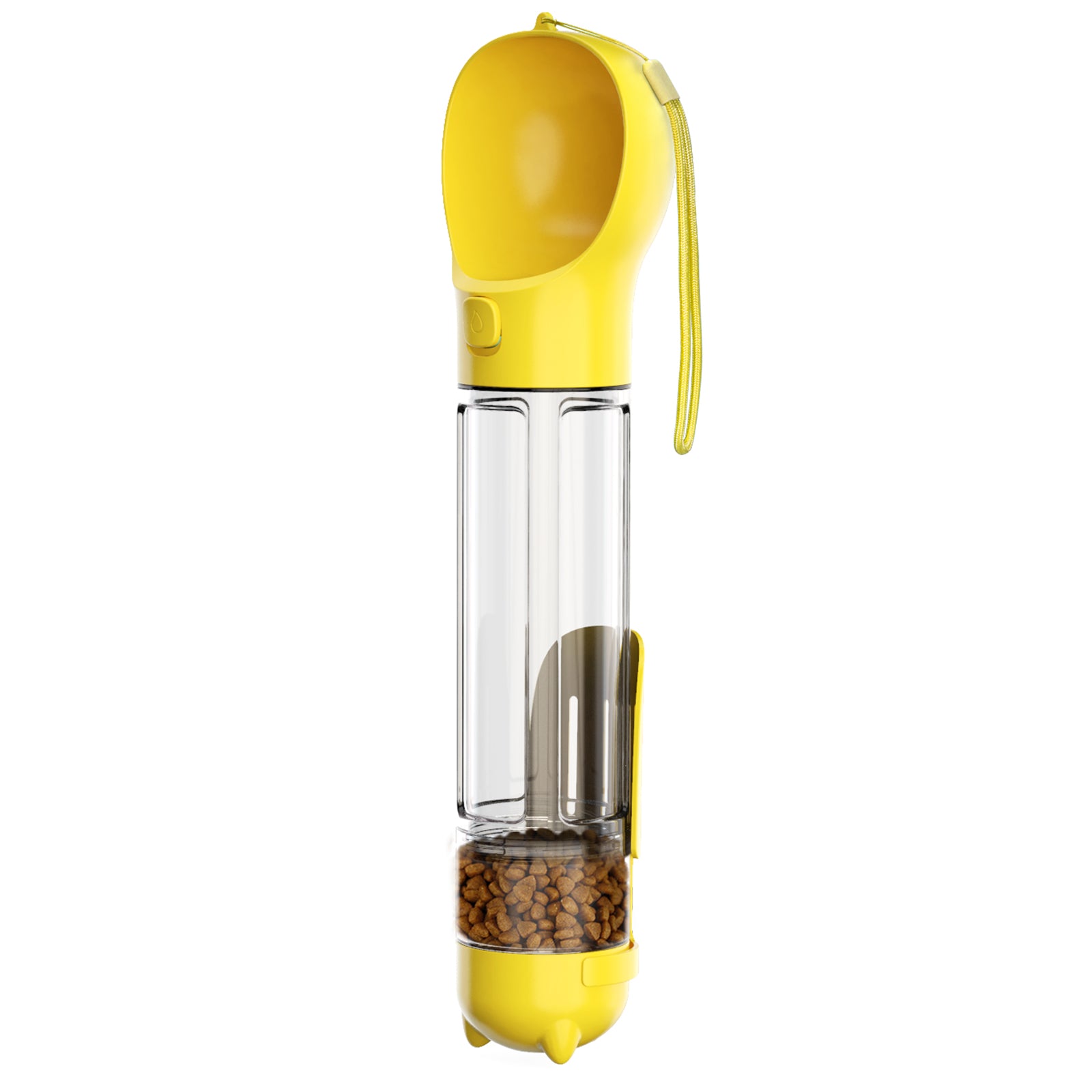 Portable 500ml Pet Water Bottle with Food Compartment & Bag
