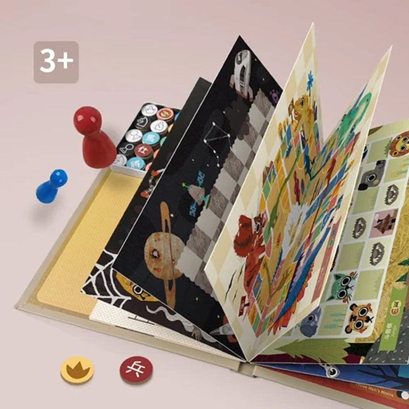 BowLift | 15-in-1 Multifunctional Book Style Portable Chess Set