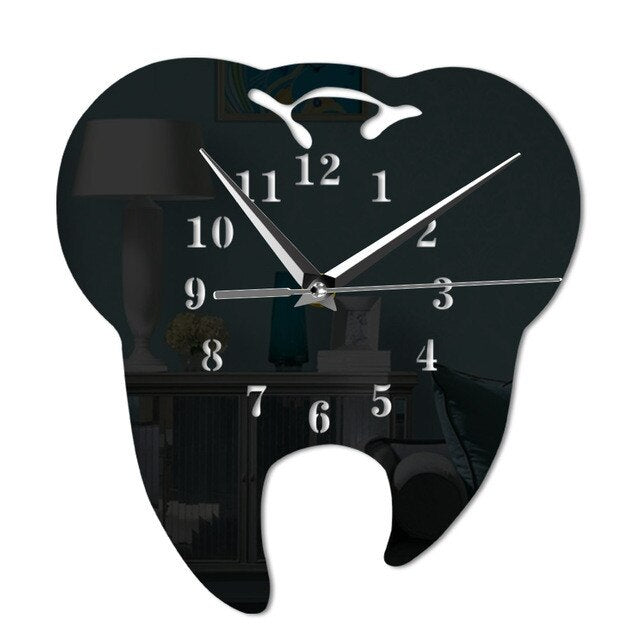 BowLift | GlowDent - Mirror Wall Clock for Dental Hygiene
