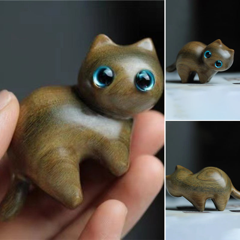 BowLift | Sandalwood handmade wooden cat