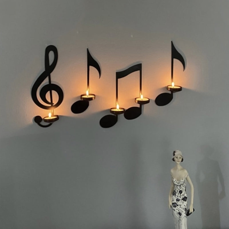 BowLift | Black Music Note Wall Sconce
