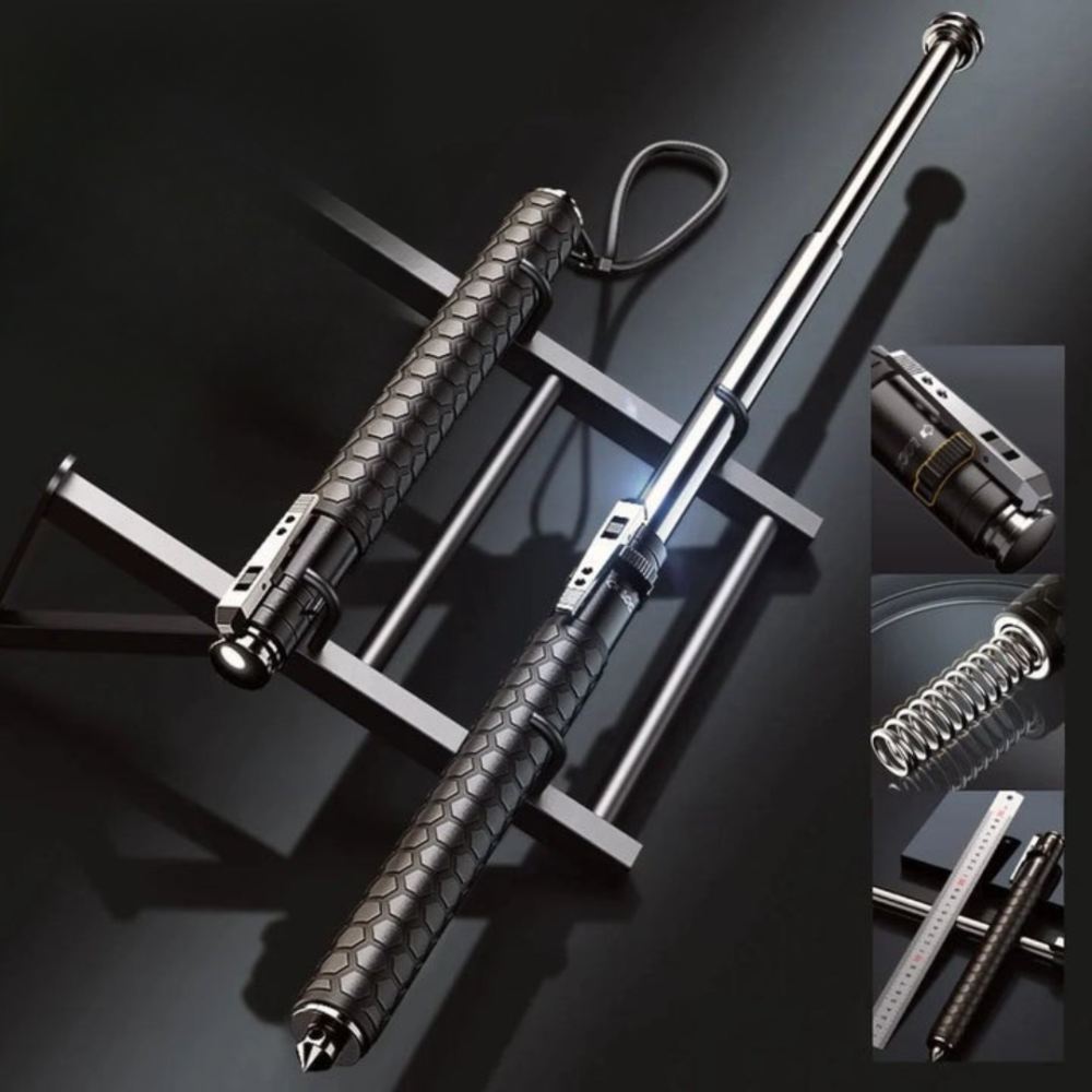 BowLift | Automatic Hiking Walking Stick Safety Trekking Pole with LED Light