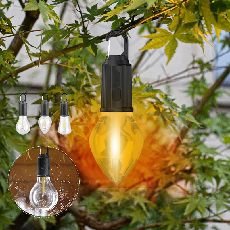 BowLift | New Outdoor Camping Hanging Type-C Charging Retro Bulb Light