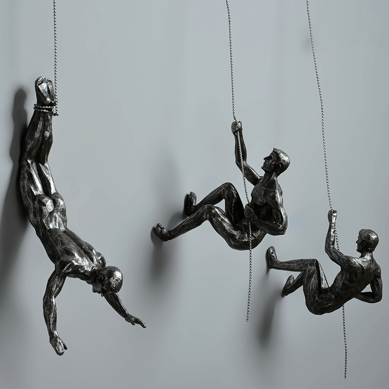 BowLift | Climbing Man Wall Art Set of 3