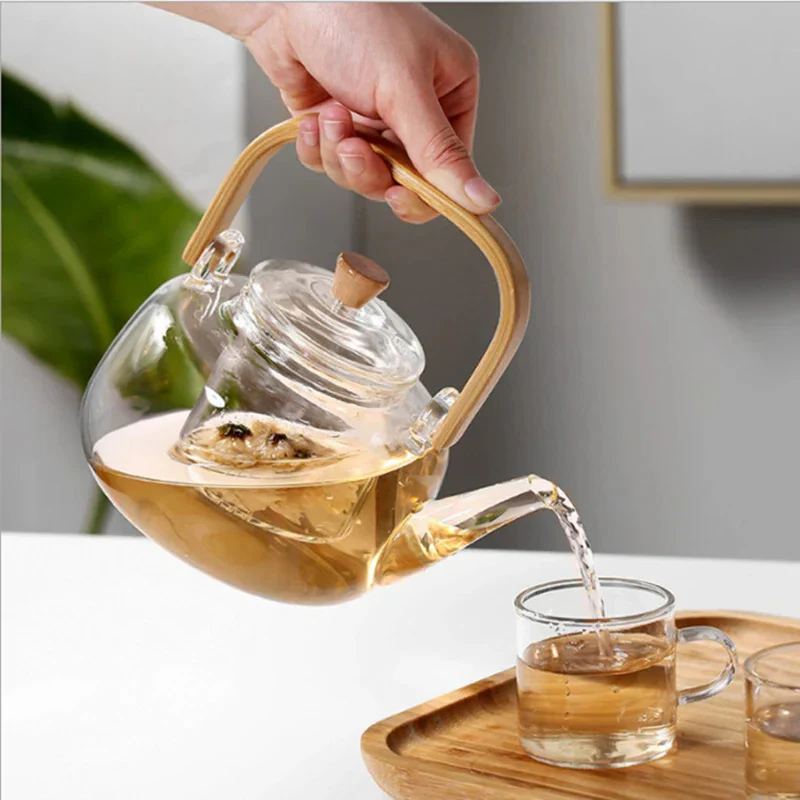 BowLift | Glass Teapot Heat-Resistant Borosilicate Glass Teapot Boiling Teapot