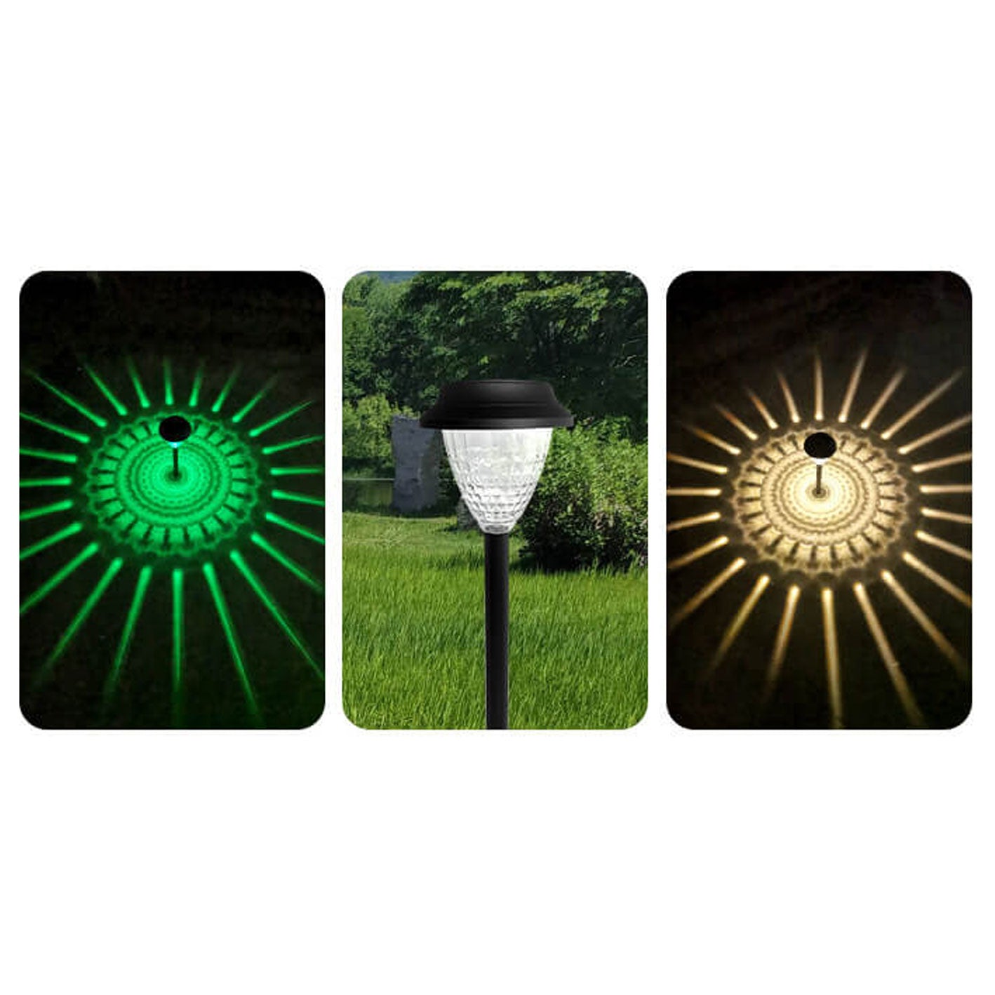 BowLift | Solar waterproof circular divergent light shadow design LED outdoor garden decorative light