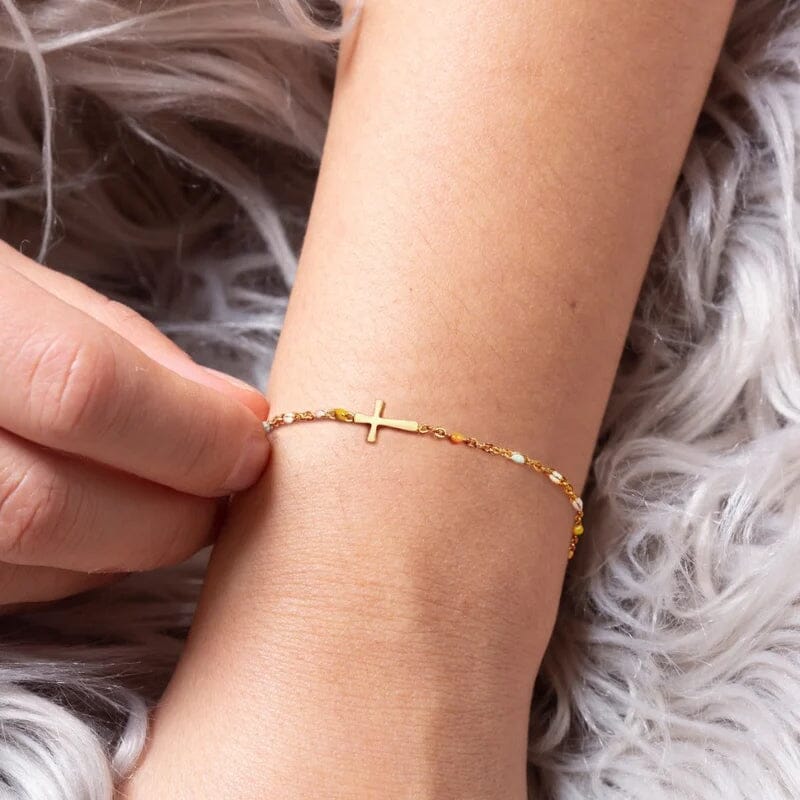 BowLift | Adjustable Cross Bracelet for Friendship & Faith – Silver or Gold – Gift Box Option