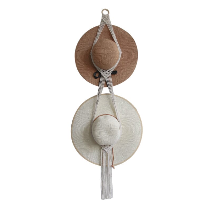 BowLift | Handmade Linen Decorative Boho Hat Rack For Wall Hanging