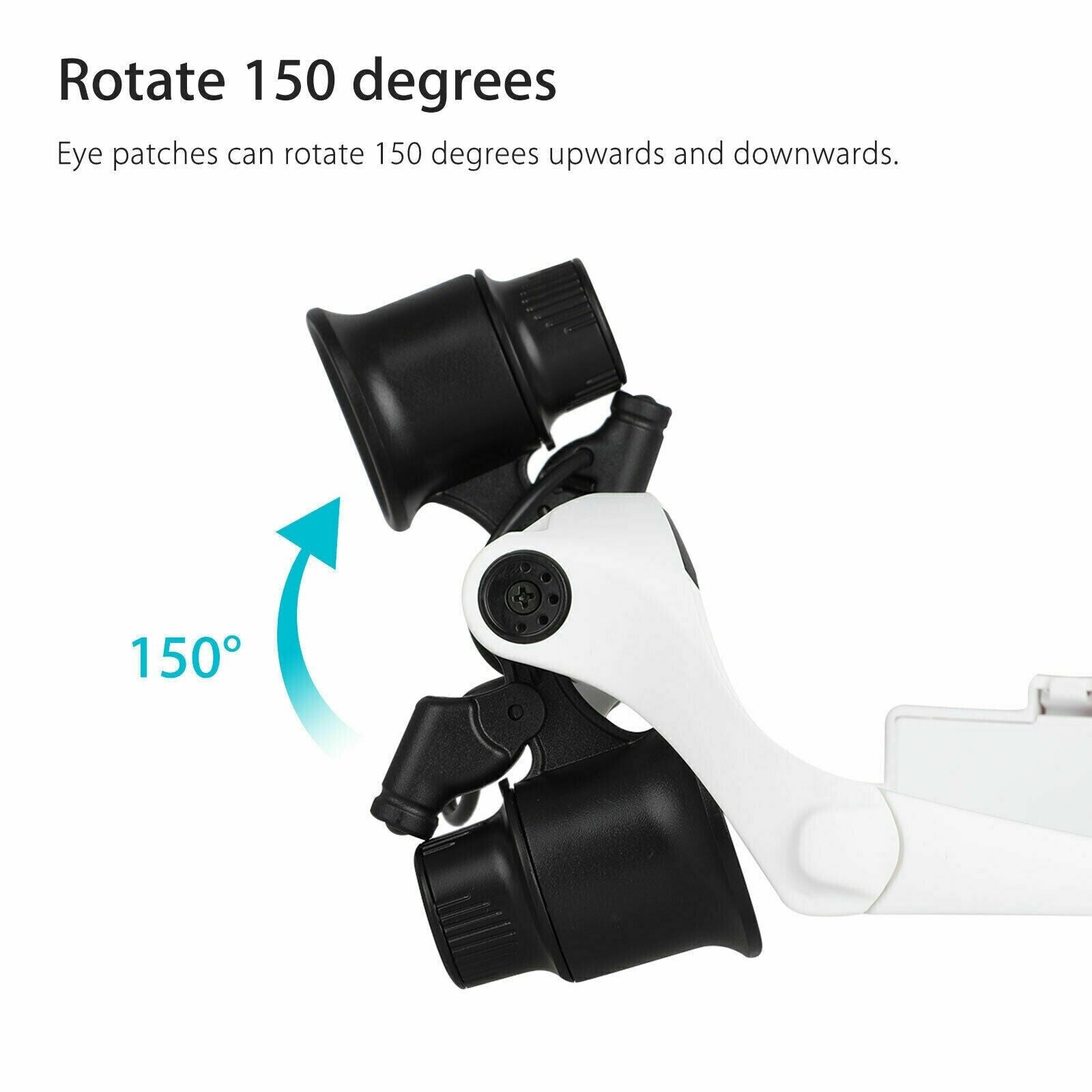 BowLift | Adjustable Headband Magnifier with LED Light & 8 Lenses – Perfect for Jewelry, Watch Repair & Engraving