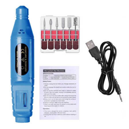 BowLift | 6-in-1 Electric Nail Drill Kit with Portable Manicure and Polishing Tools