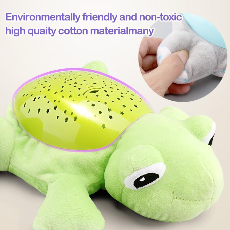 BowLift | Baby Sleep LED Lighting Stuffed Animal Led Night Lamp Plush Toys With Music & Stars Projector Light