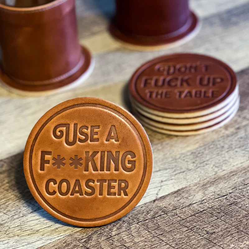BowLift | Funny Leather Coasters