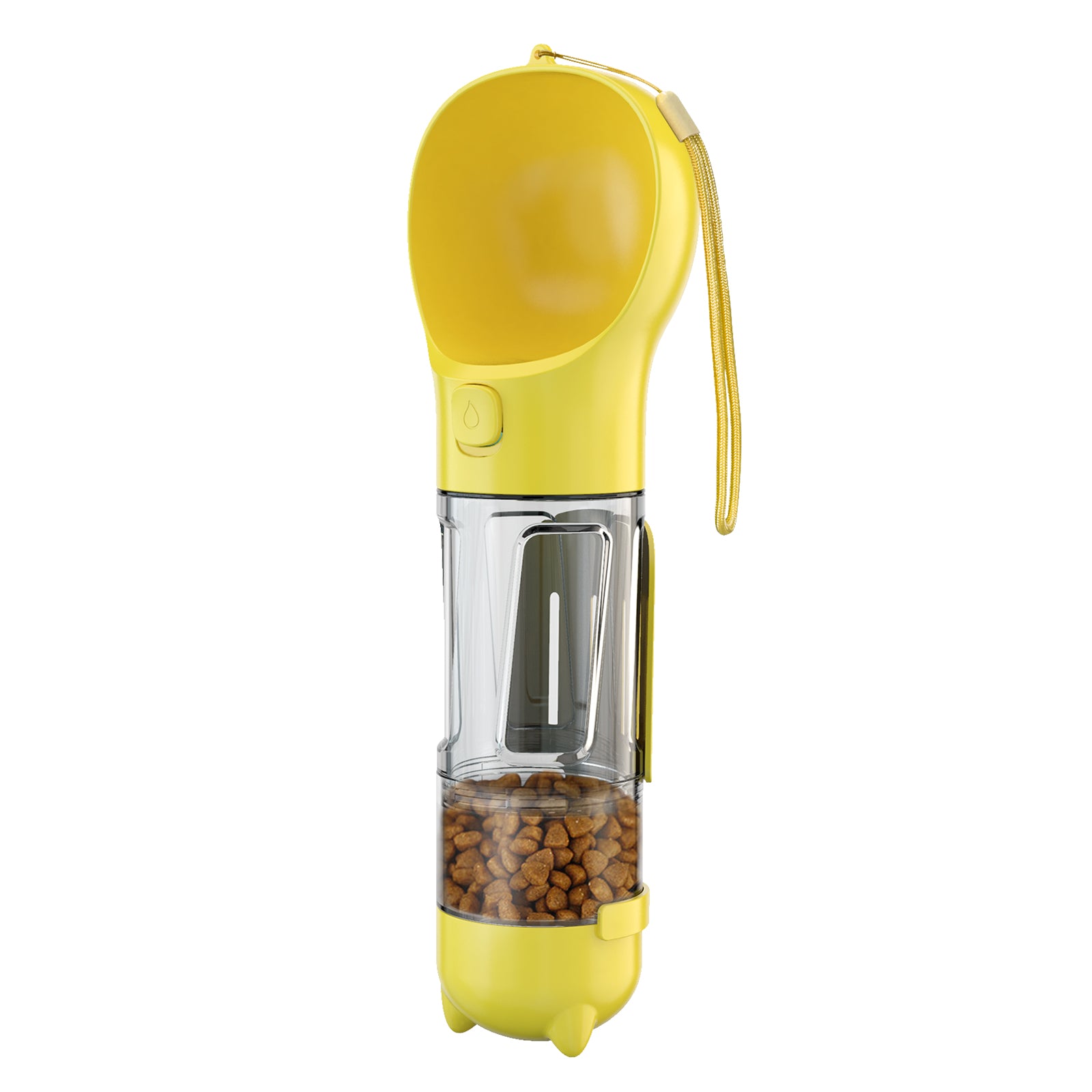 Portable 300ml Pet Water Bottle with Food Compartment & Bag