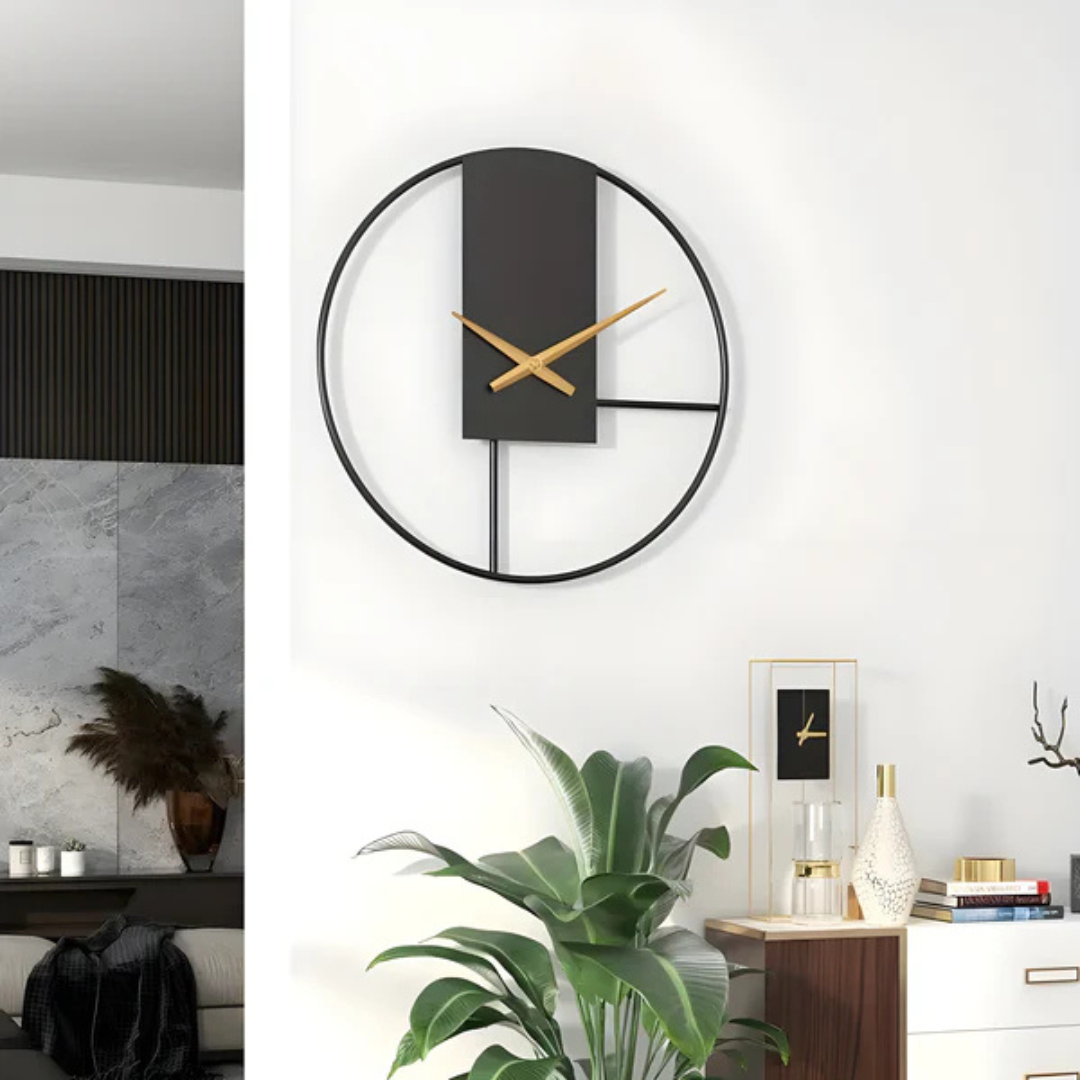 BowLift | Elegant Minimalist Wall Clock Aurum with Silent Mechanism