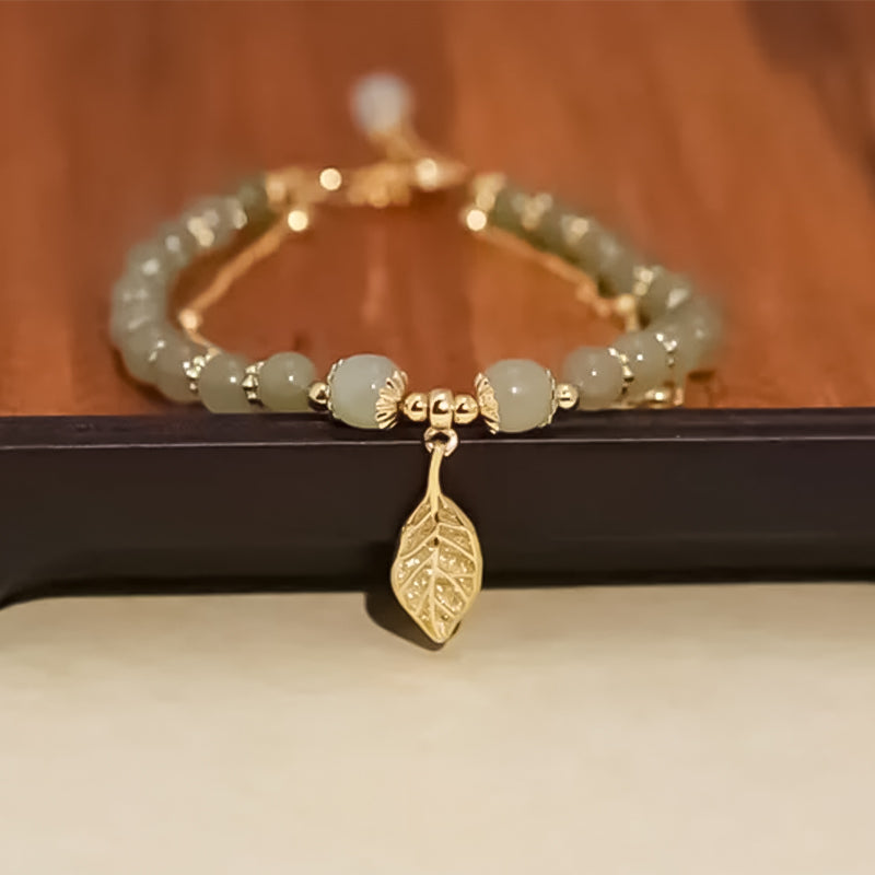 BowLift | Hetian Jade Bracelet with Leaf