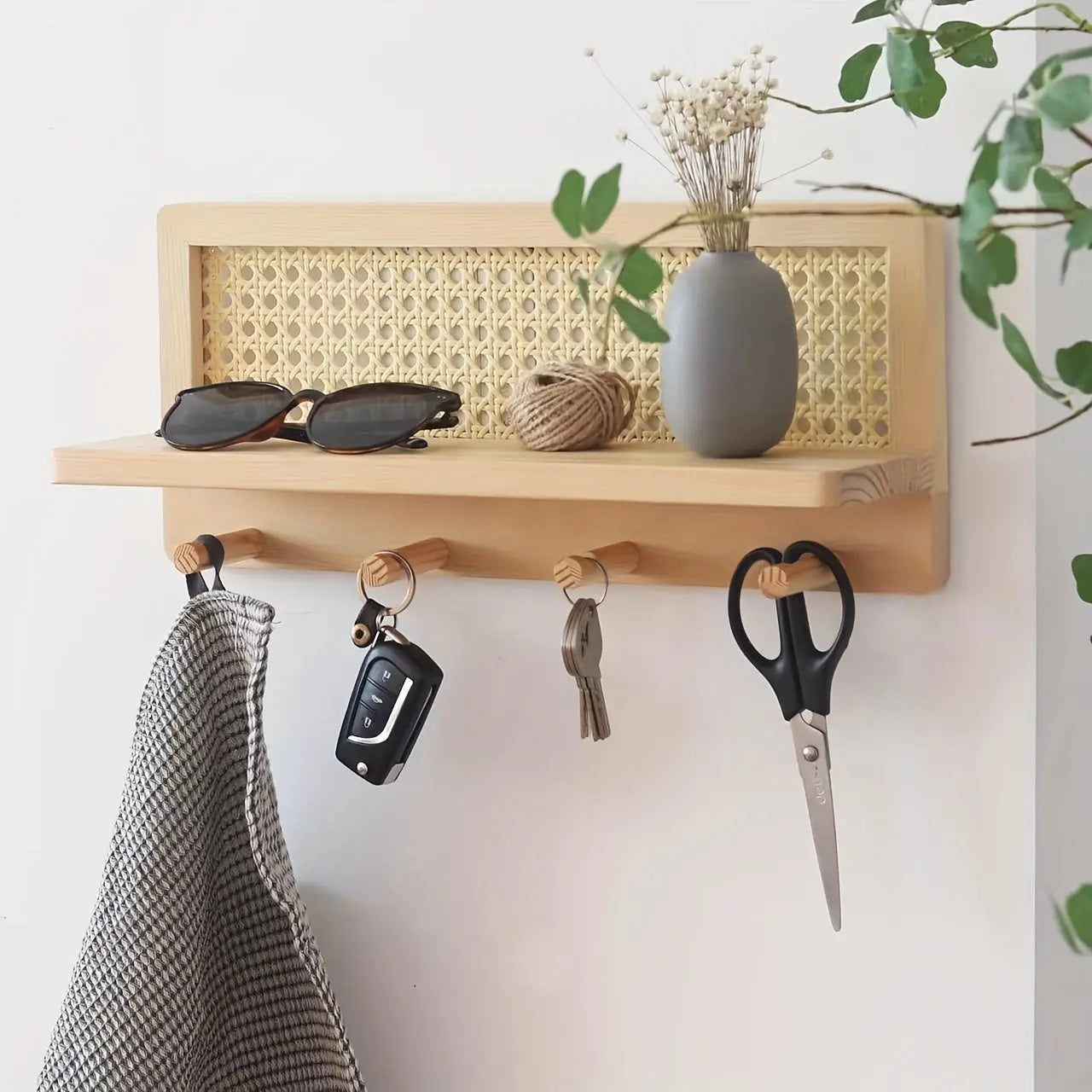 BowLift | HookShelf - Wooden Shelf with Hooks